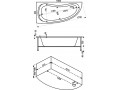 Акриловая ванна Bas Алегра 150 см L с г/м