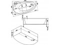 Акриловая ванна Bas Флорида 160 см L с г/м