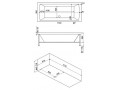Акриловая ванна Bas Индика 170 см с г/м