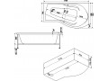 Акриловая ванна Bas Капри R с г/м