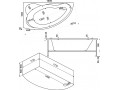 Акриловая ванна Bas Лагуна 170 см R с г/м