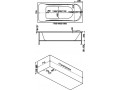 Акриловая ванна Bas Стайл 160 см с г/м