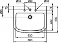 Раковина Ideal Standard Tempo T056401 60 см